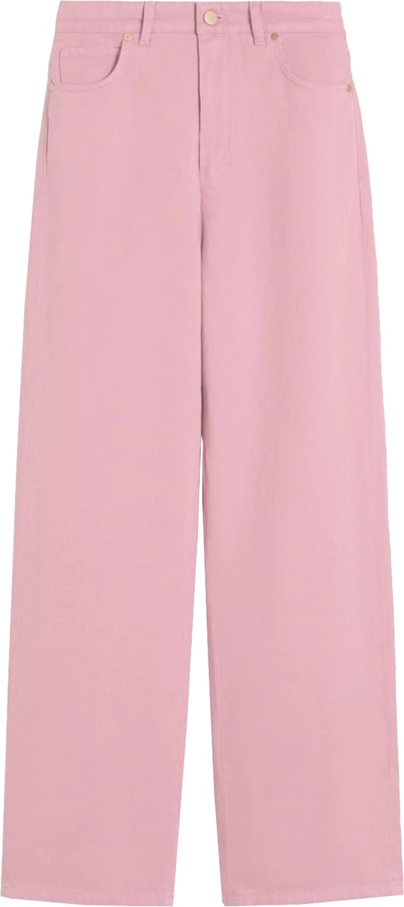 Max Mara Pink Smmonorata Wide-Leg High-Waist Pants Roze