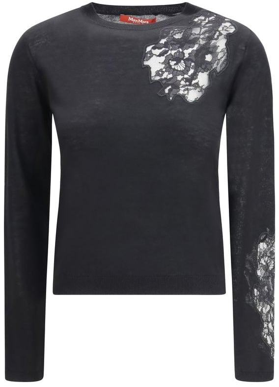 Max Mara Black Silk Sweatshirt Zwart