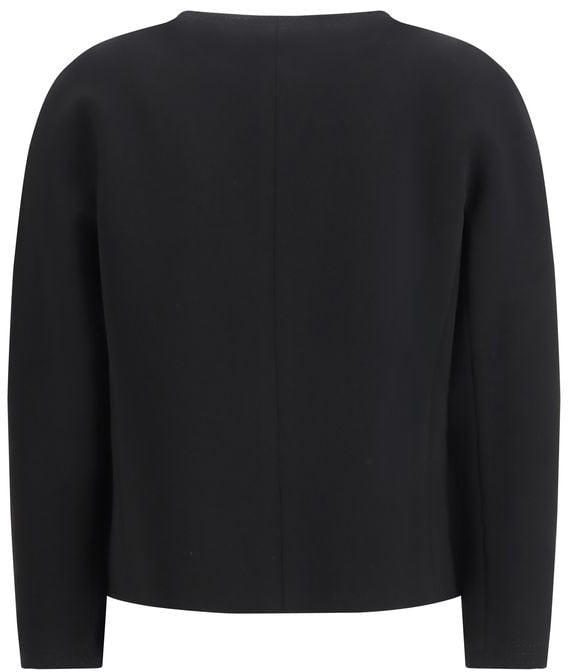 Max Mara Black Triacetate Coat Zwart