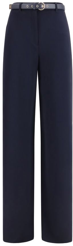 Max Mara Blue Triacetate Dress Pants Blauw