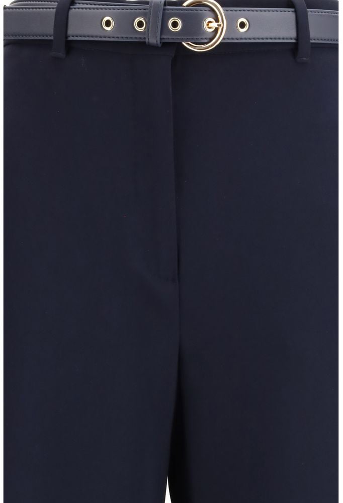 Max Mara Blue Triacetate Dress Pants Blauw