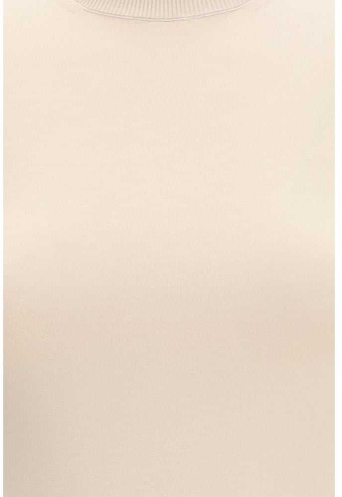 Max Mara Fitted Short-Sleeve Top Beige