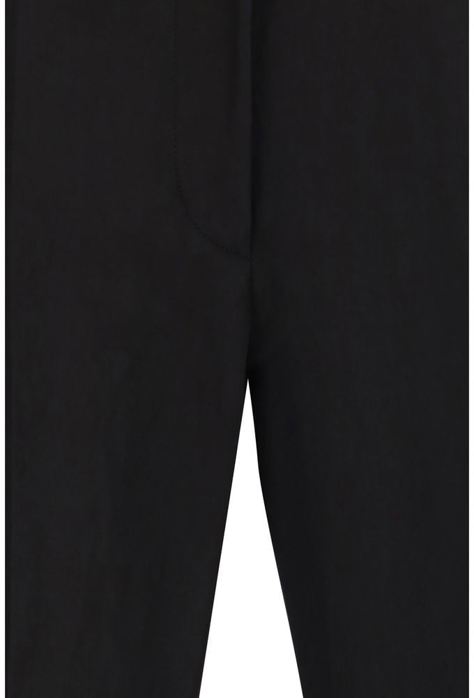 Max Mara Black Viscose Flared Pants Zwart