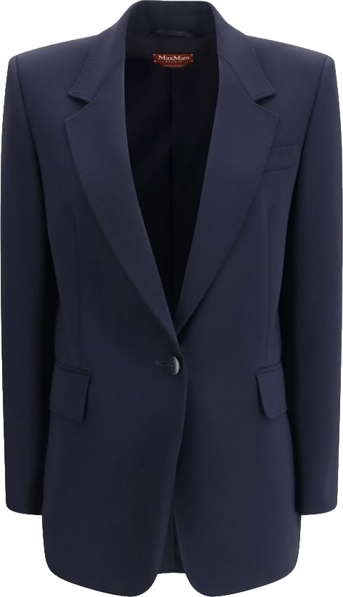 Max Mara Blue Triacetate Blazer Blauw
