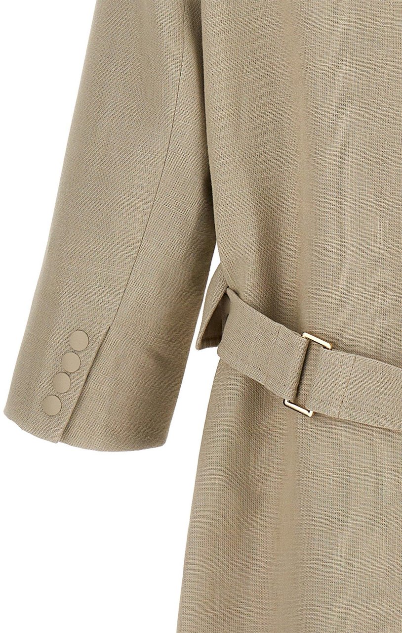 Max Mara Beige Linen Coat Beige