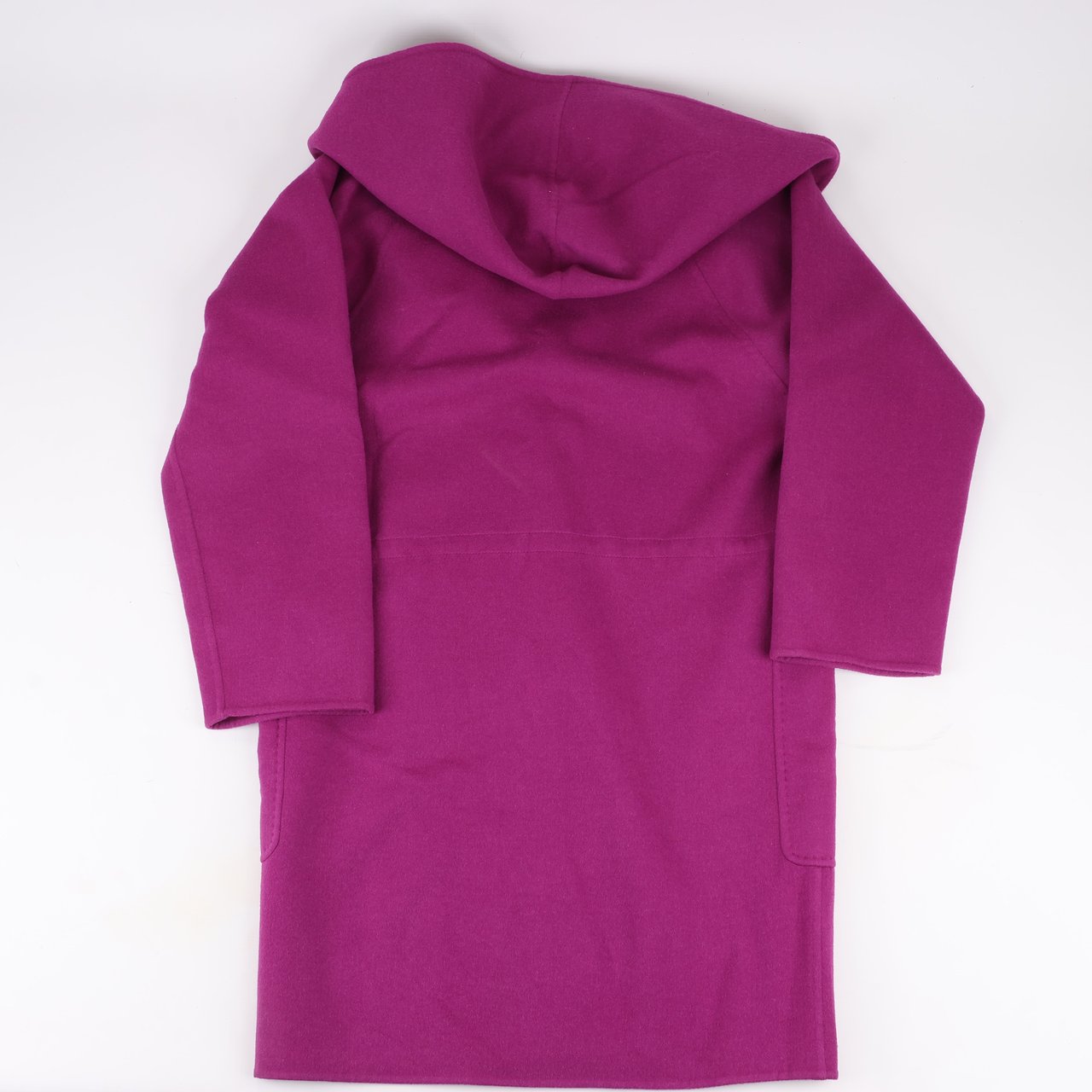 Max Mara Max Mara Necton Wool Hooded Coat in Fuchsia Paars