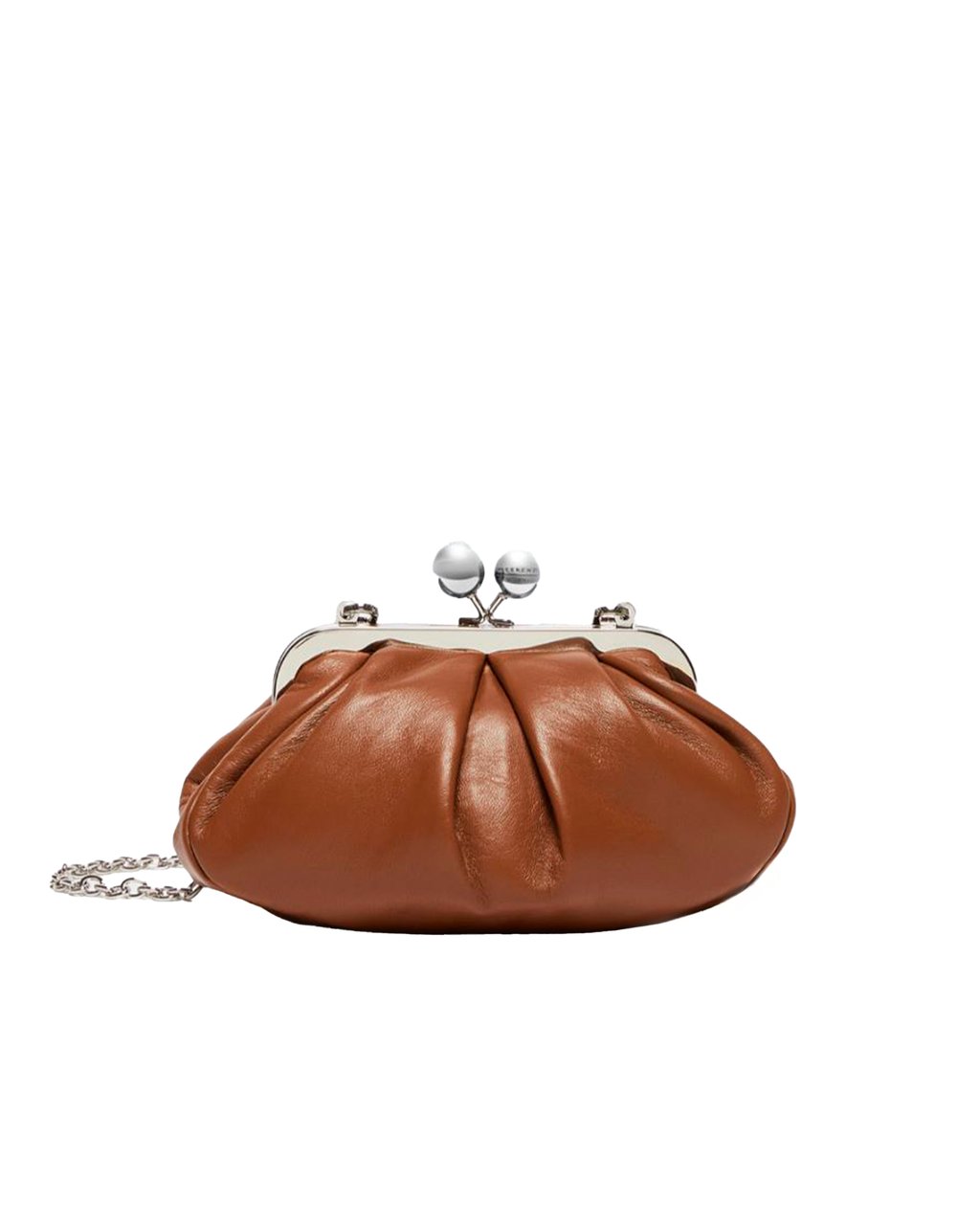 Max Mara Soft Leather Pasticcino Bag With Chain Strap Bruin