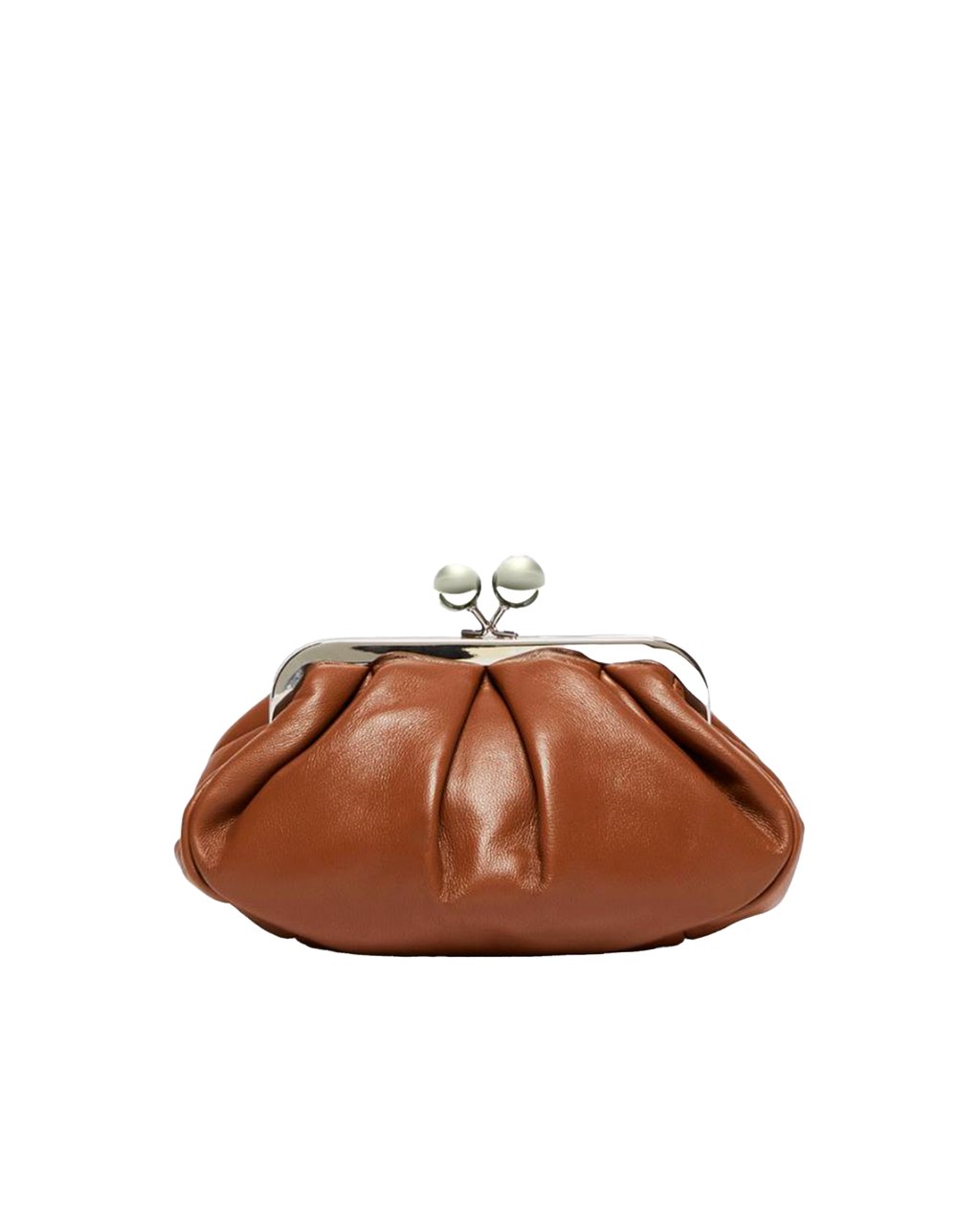 Max Mara Soft Leather Pasticcino Bag With Chain Strap Bruin