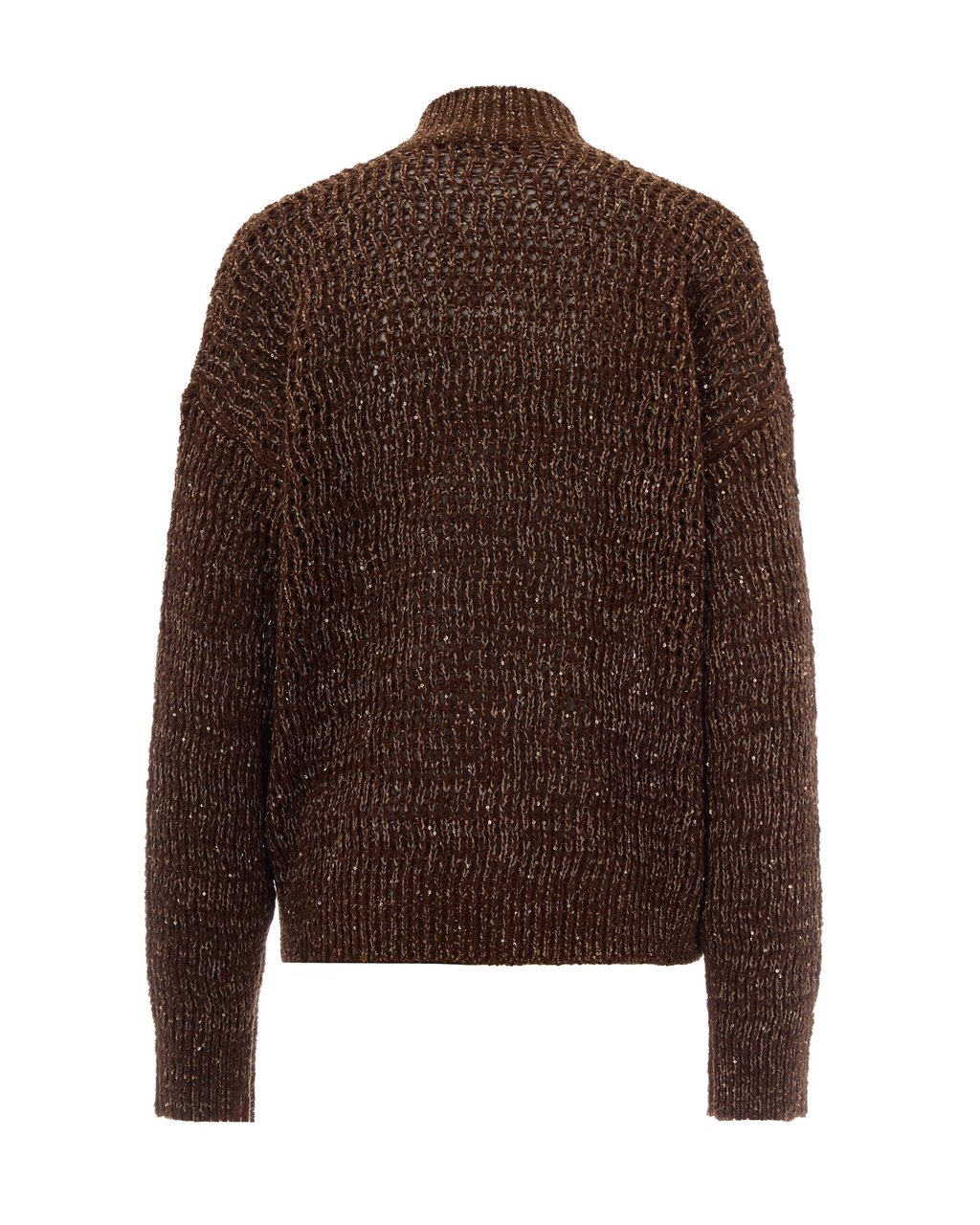 Max Mara Textured Zip-Up Cardigan with Micro Sequins Zwart