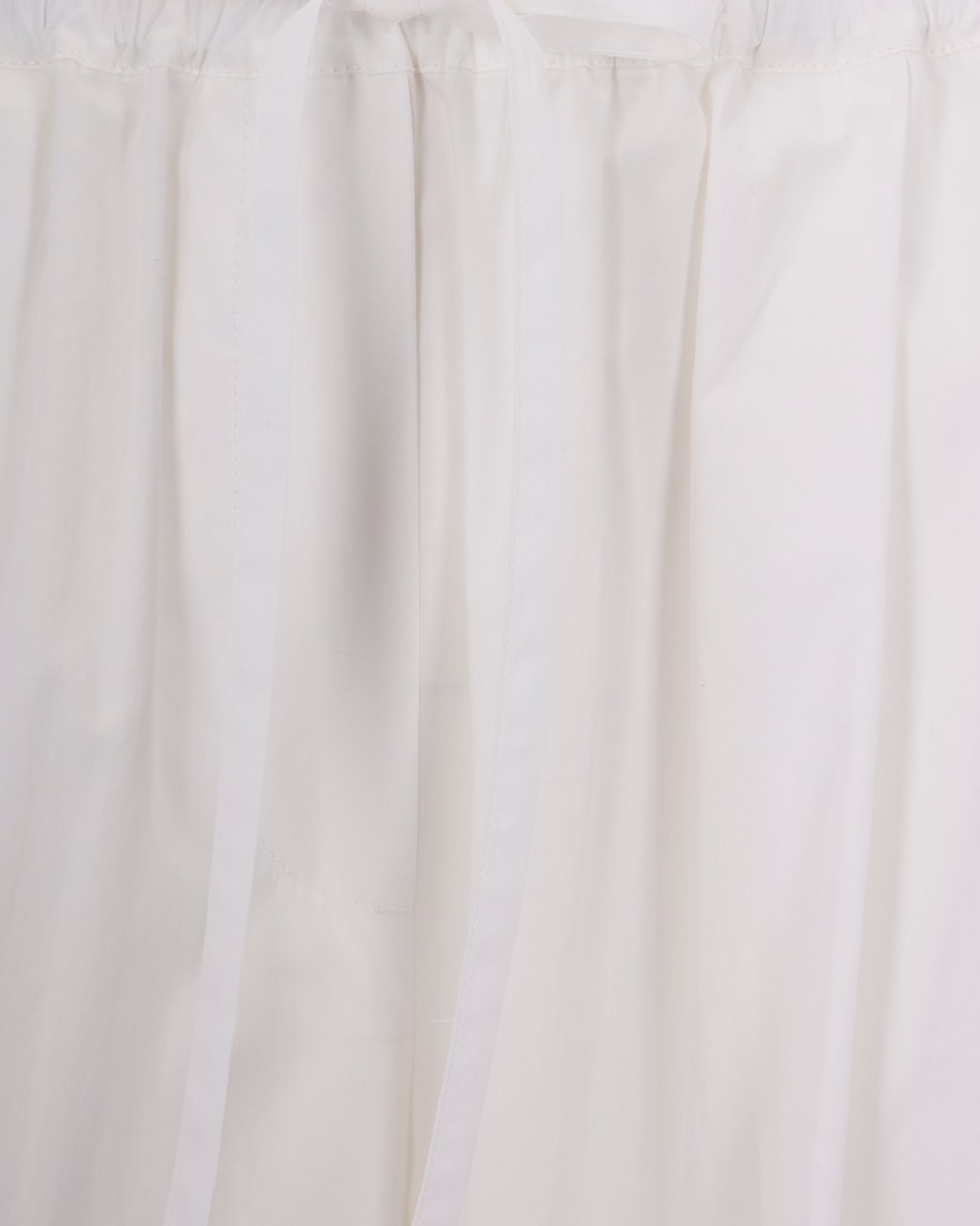 Max Mara Ivory Balloon Poplin Cotton-Linen Pants Wit