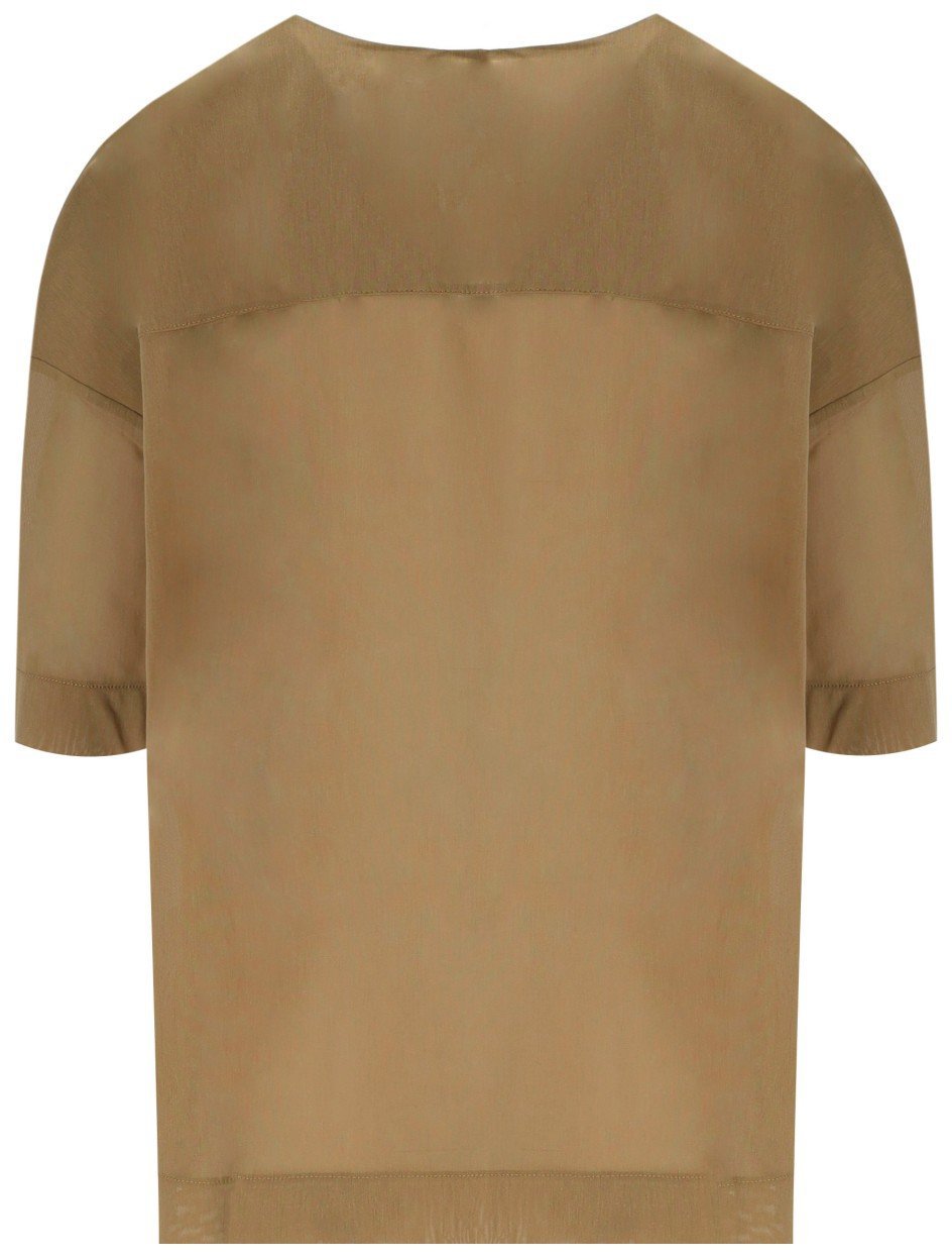Max Mara MM MAX MARA FIDATO CAMEL BLOUSE Bruin