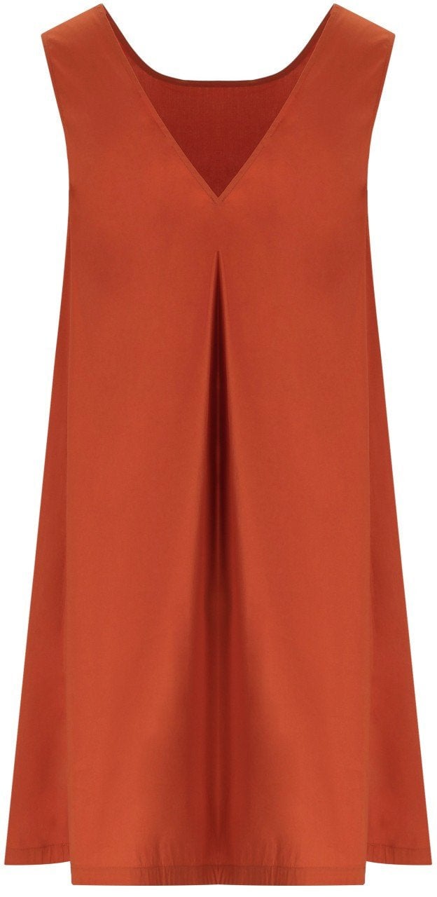 Max Mara MAX MARA BEACHWEAR CAMPALE BRICK RED DRESS Oranje