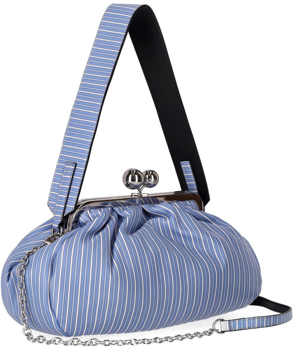 Max Mara MAX MARA WEEKEND PASTICCINO RUBENS MEDIUM LIGHT BLUE CLUTCH Lichtblauw