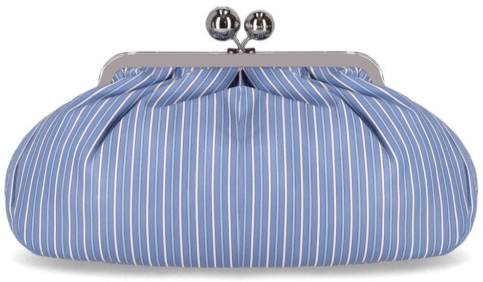 Max Mara MAX MARA WEEKEND PASTICCINO RUBENS MEDIUM LIGHT BLUE CLUTCH Lichtblauw