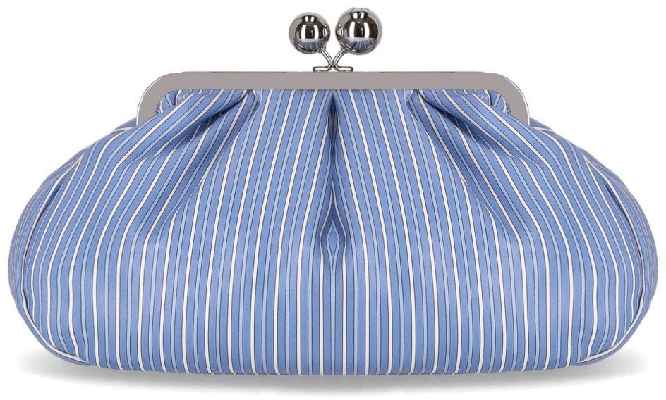 Max Mara MAX MARA WEEKEND PASTICCINO RUBENS MEDIUM LIGHT BLUE CLUTCH Lichtblauw