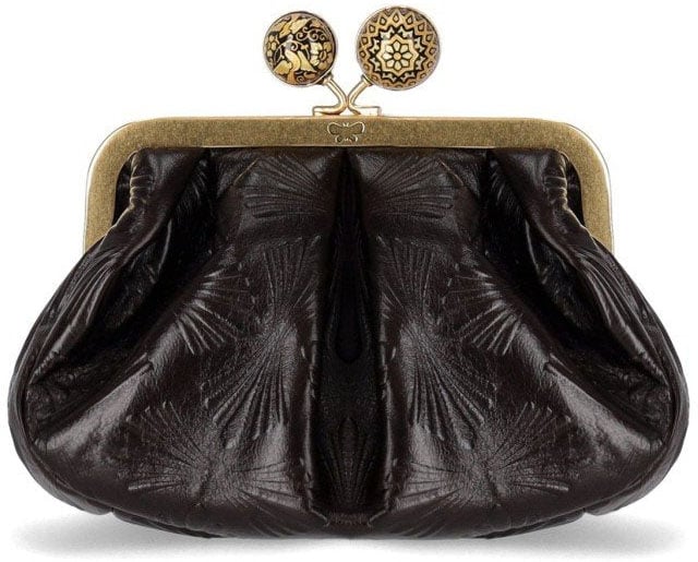 Max Mara MAX MARA WEEKEND PASTICCINO SPANISH HERITAGE SMALL CLUTCH Bruin