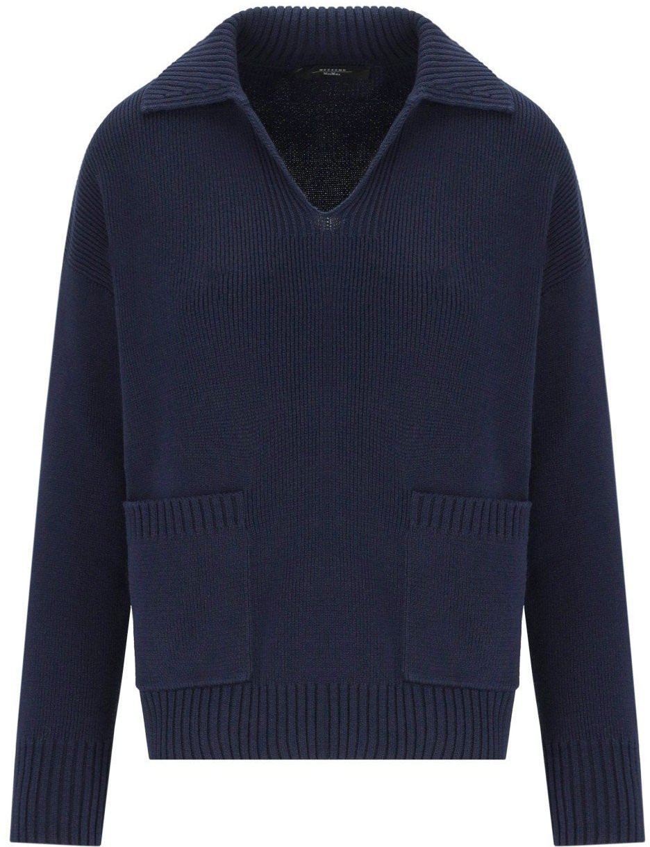 Max Mara MAX MARA WEEKEND SALOON POLO SWEATER Blauw