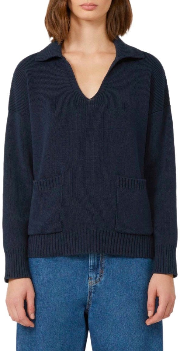 Max Mara MAX MARA WEEKEND SALOON POLO SWEATER Blauw
