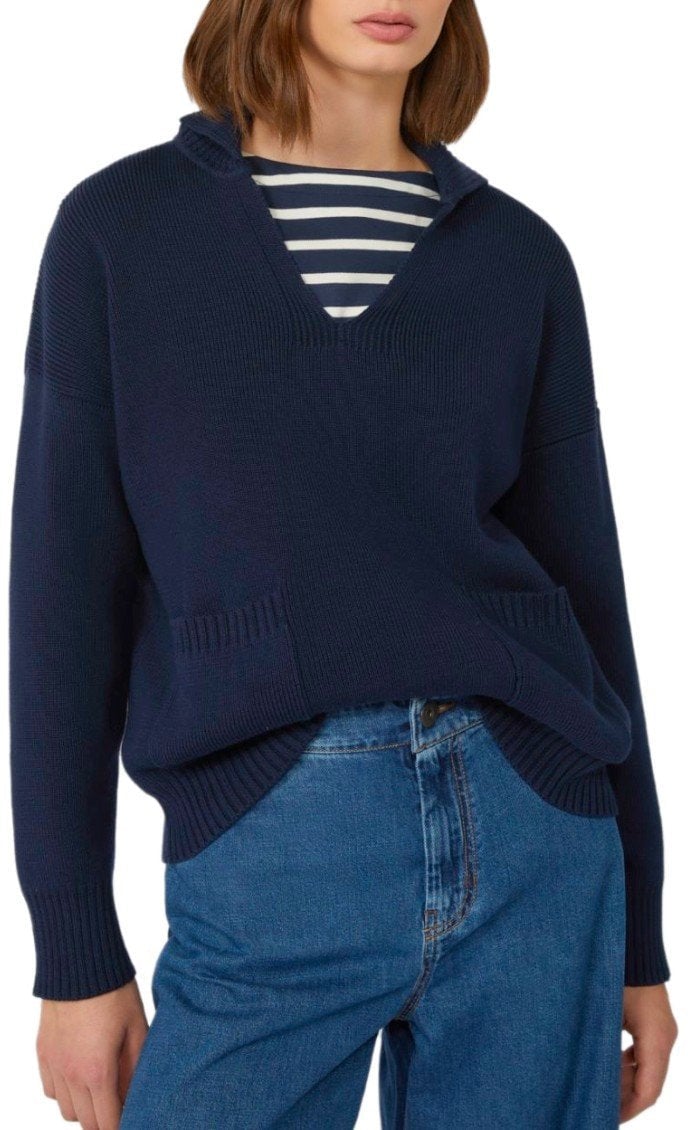 Max Mara MAX MARA WEEKEND SALOON POLO SWEATER Blauw