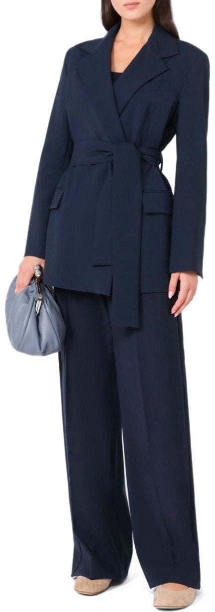Max Mara MAX MARA WEEKEND TESO BELTED BLAZER Blauw