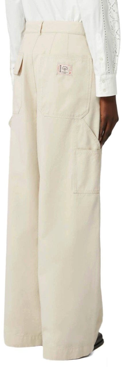 Max Mara MAX MARA WEEKEND CARONTE IVORY TROUSERS Wit
