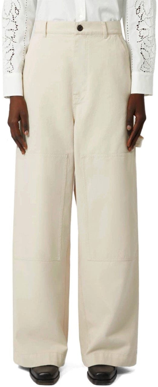 Max Mara MAX MARA WEEKEND CARONTE IVORY TROUSERS Wit