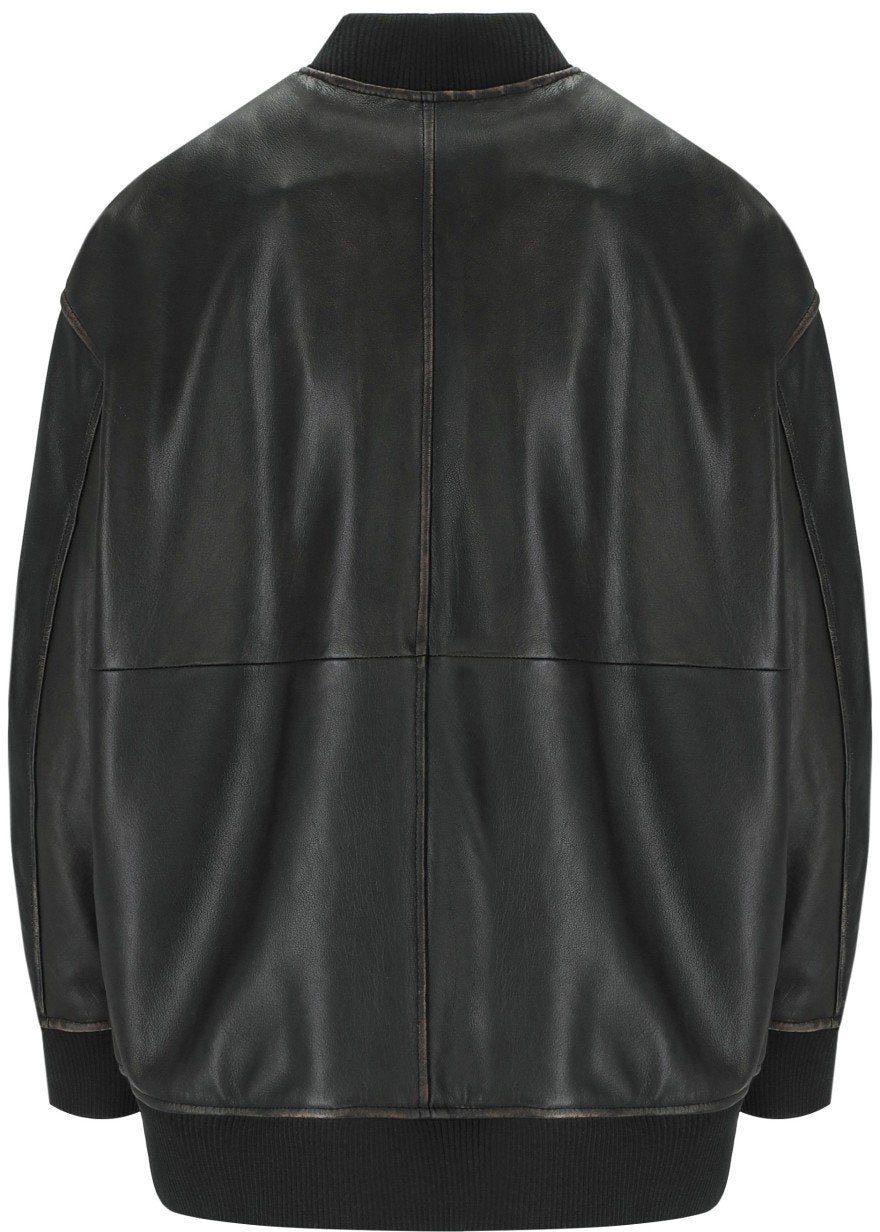 Max Mara MAX MARA WEEKEND TATTICO BOMBER JACKET Zwart