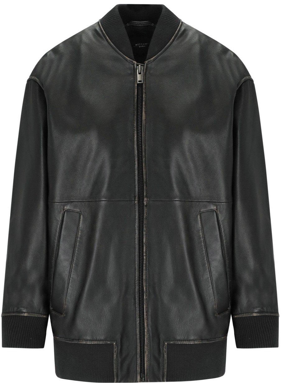 Max Mara MAX MARA WEEKEND TATTICO BOMBER JACKET Zwart