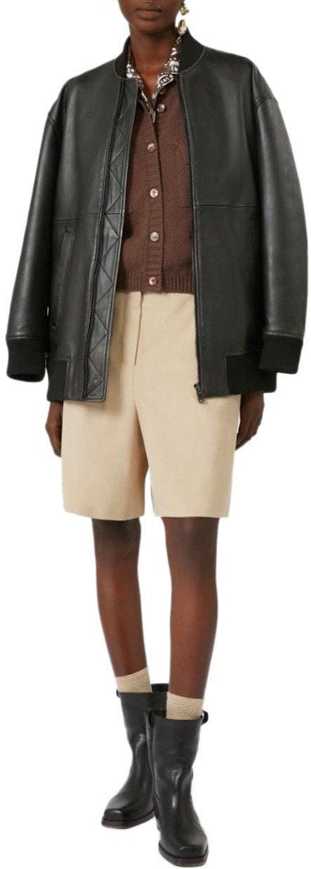 Max Mara MAX MARA WEEKEND TATTICO BOMBER JACKET Zwart