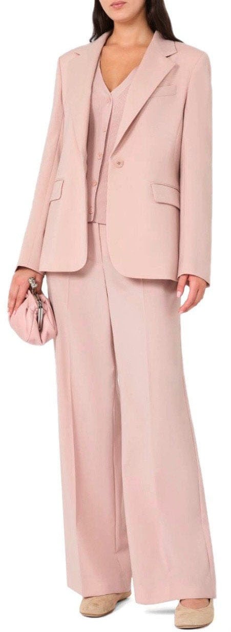 Max Mara MAX MARA WEEKEND LAMINE SINGLE-BREASTED BLAZER Roze