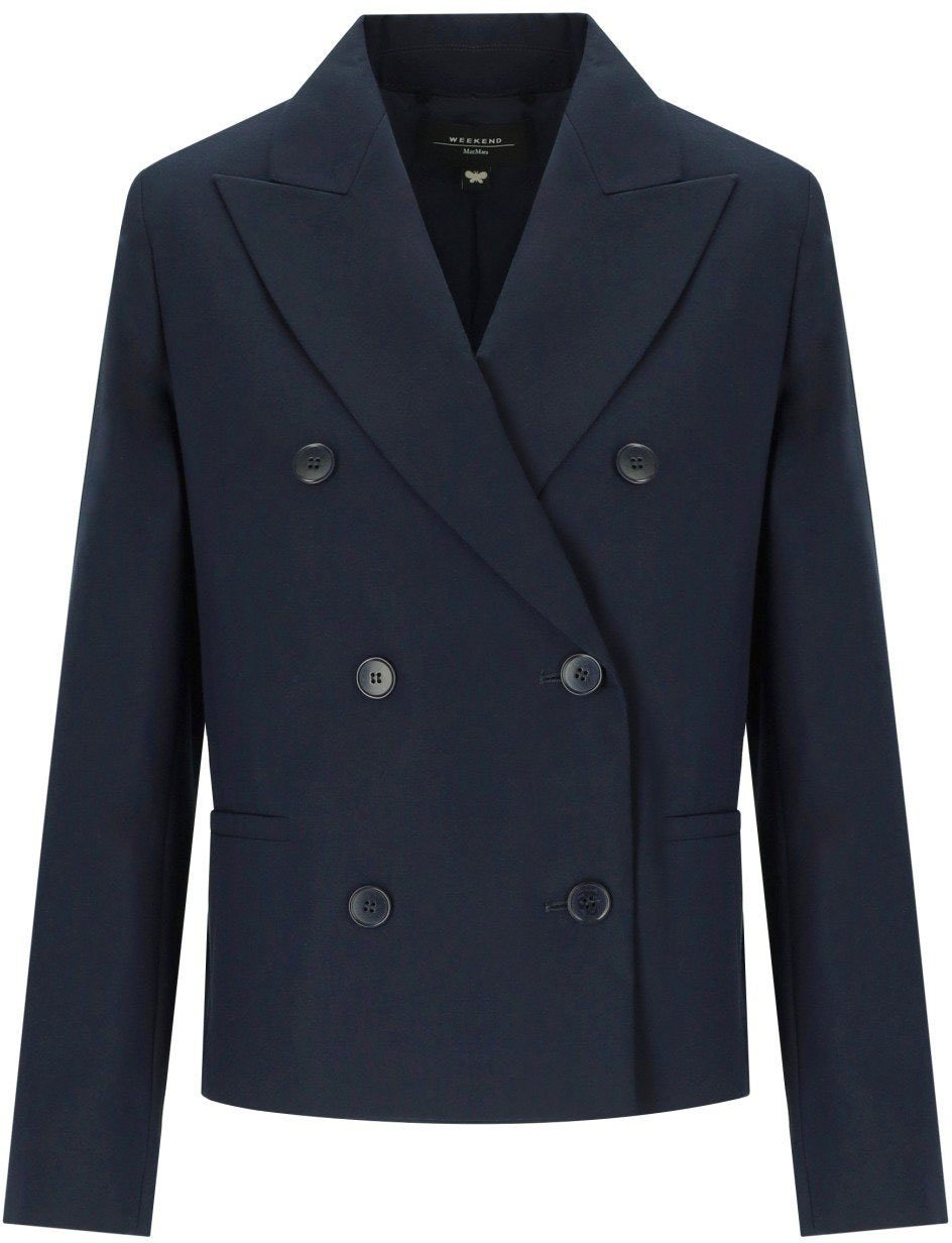 Max Mara MAX MARA WEEKEND TAPPETO DOUBLE-BREASTED BLAZER Blauw