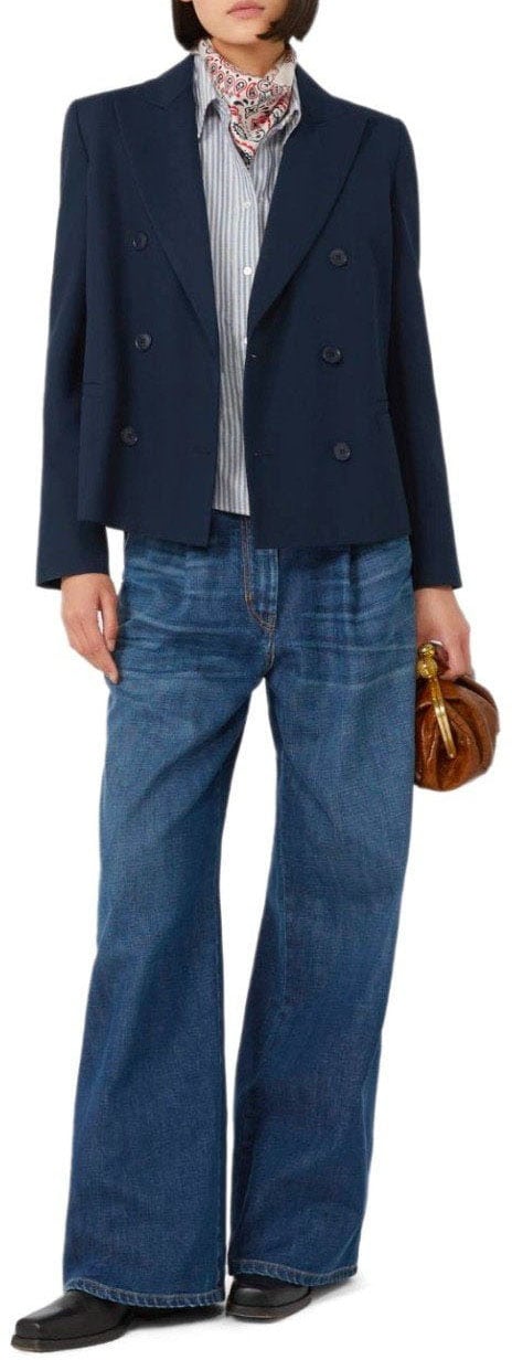 Max Mara MAX MARA WEEKEND TAPPETO DOUBLE-BREASTED BLAZER Blauw