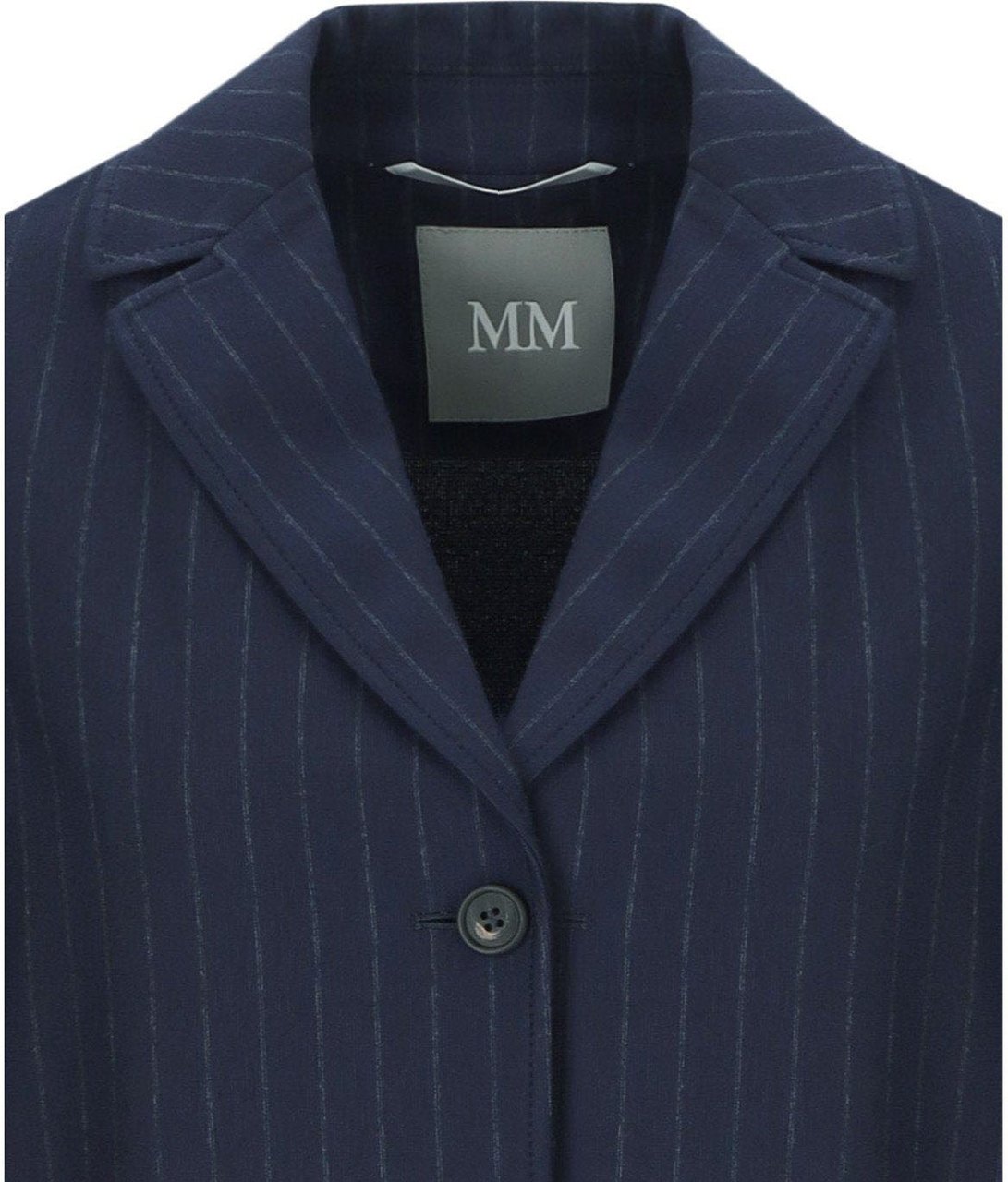Max Mara MM MAX MARA TODI NAVY SINGLE-BREASTED BLAZER Blauw