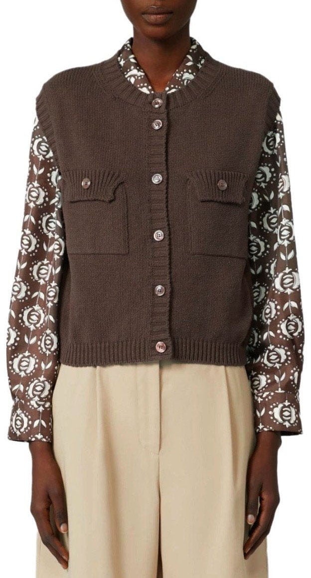 Max Mara MAX MARA WEEKEND CAPRARA KNITTED VEST Bruin