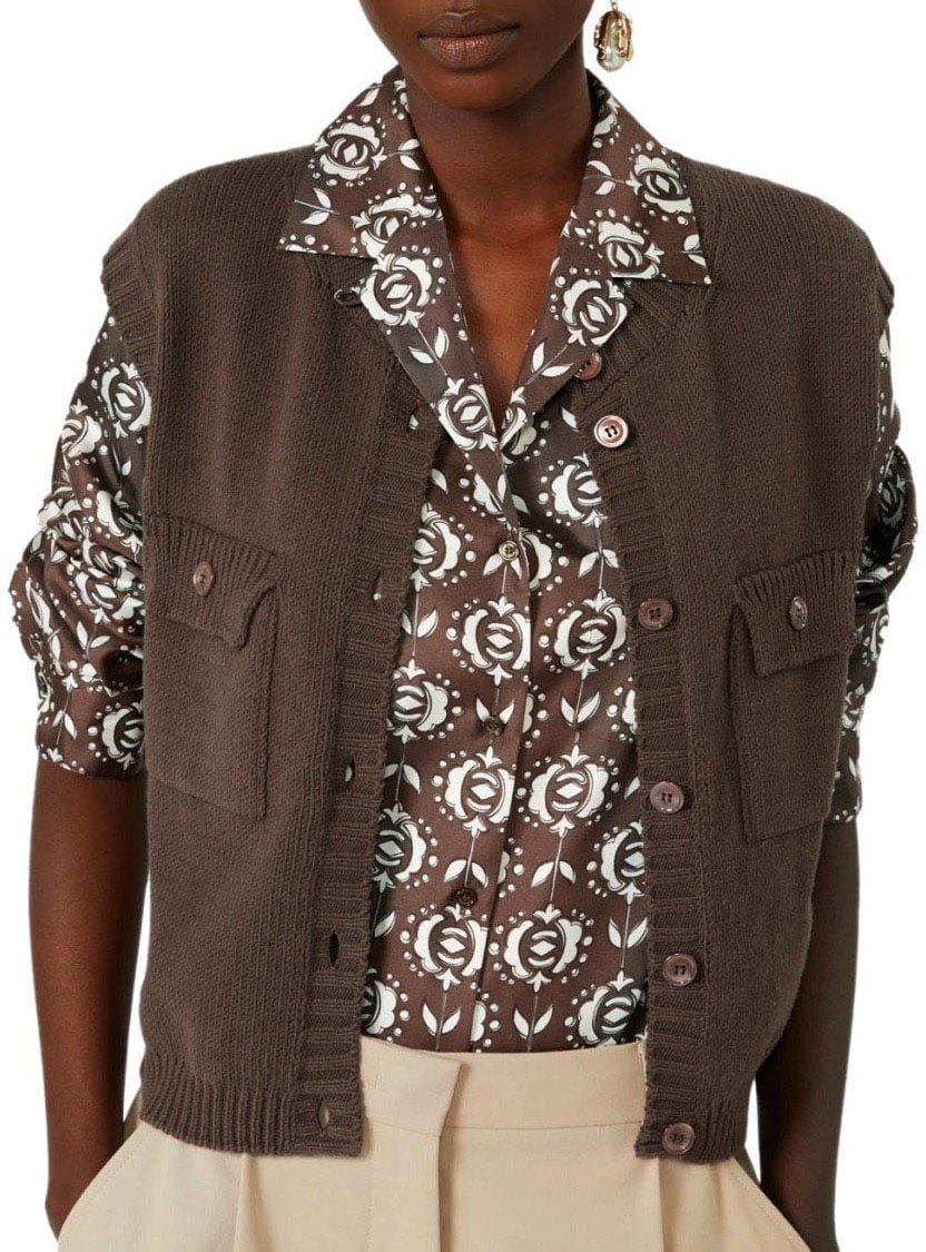 Max Mara MAX MARA WEEKEND CAPRARA KNITTED VEST Bruin