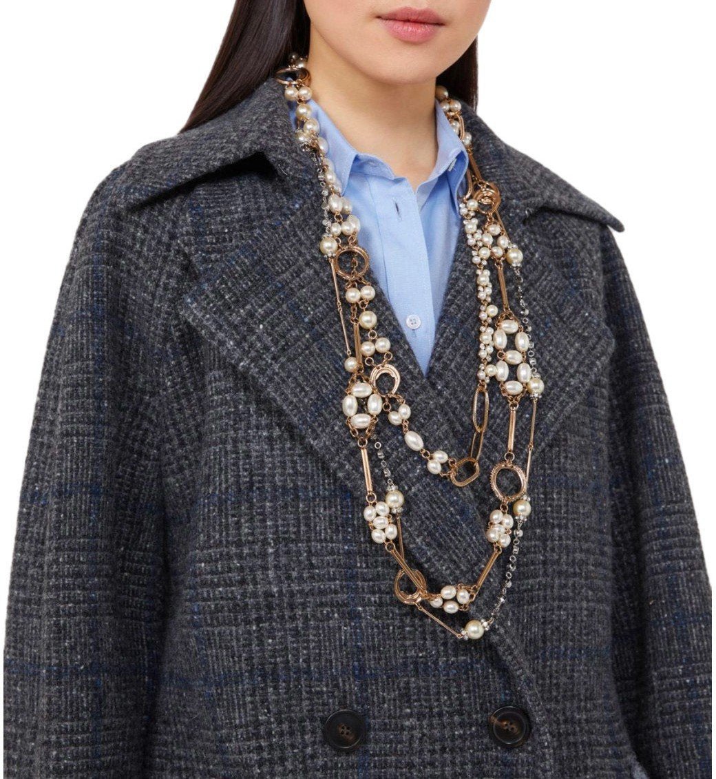 Max Mara MAX MARA WEEKEND JABOT NECKLACE Wit