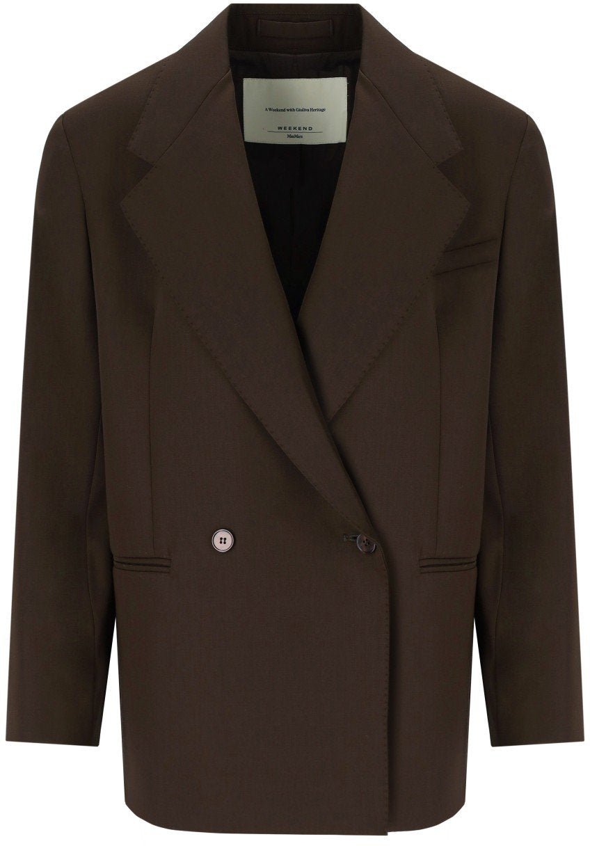 Max Mara MAX MARA WEEKEND GINSENG SINGLE-BREASTED BLAZER Bruin