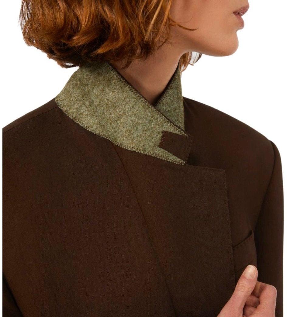 Max Mara MAX MARA WEEKEND GINSENG SINGLE-BREASTED BLAZER Bruin