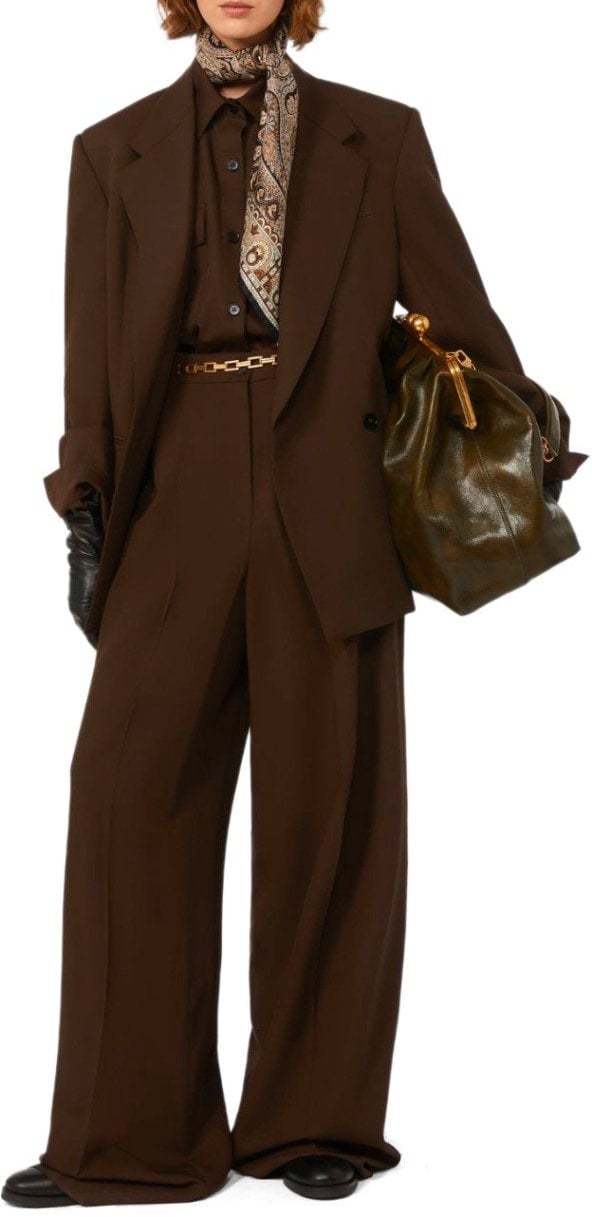 Max Mara MAX MARA WEEKEND GINSENG SINGLE-BREASTED BLAZER Bruin