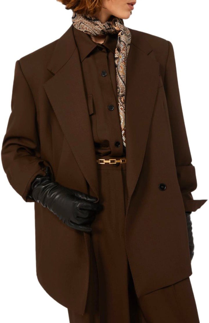 Max Mara MAX MARA WEEKEND GINSENG SINGLE-BREASTED BLAZER Bruin