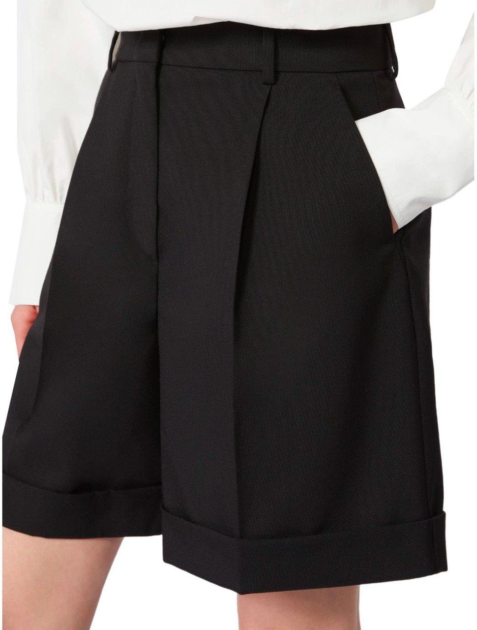Max Mara MAX MARA WEEKEND BUSSOLA1234 BERMUDA SHORTS Zwart