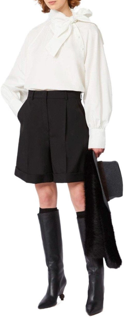 Max Mara MAX MARA WEEKEND BUSSOLA1234 BERMUDA SHORTS Zwart
