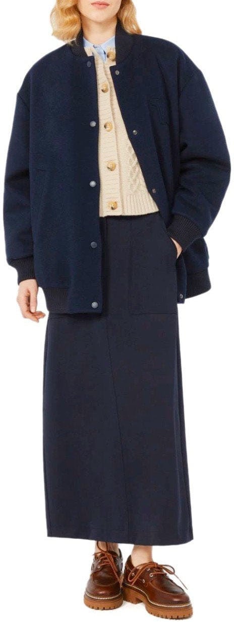 Max Mara MAX MARA WEEKEND ADORNI BOMBER JACKET Blauw