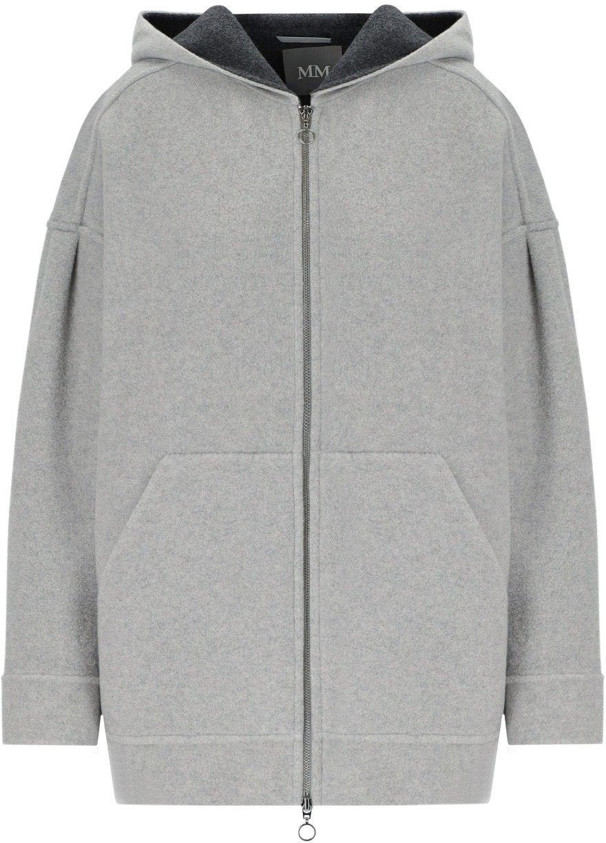Max Mara MM MAX MARA SOTTILE LIGHT GREY HOODED JACKET Grijs