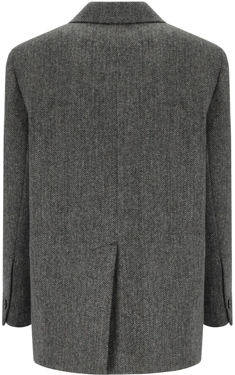 Max Mara MAX MARA WEEKEND TRONTO GREY SINGLE-BREASTED BLAZER Grijs
