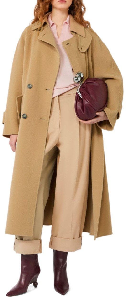 Max Mara MAX MARA WEEKEND CADINE CAMEL BELTED COAT Bruin