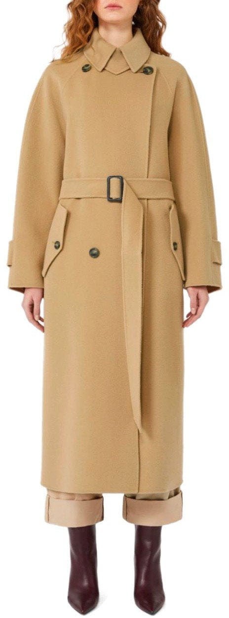 Max Mara MAX MARA WEEKEND CADINE CAMEL BELTED COAT Bruin