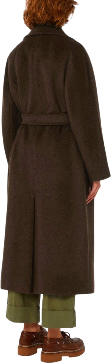 Max Mara MAX MARA WEEKEND TEMPERA CHOCOLATE BELTED COAT Bruin