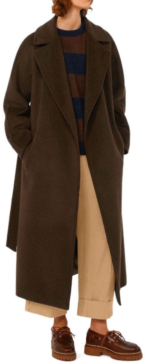 Max Mara MAX MARA WEEKEND TEMPERA CHOCOLATE BELTED COAT Bruin