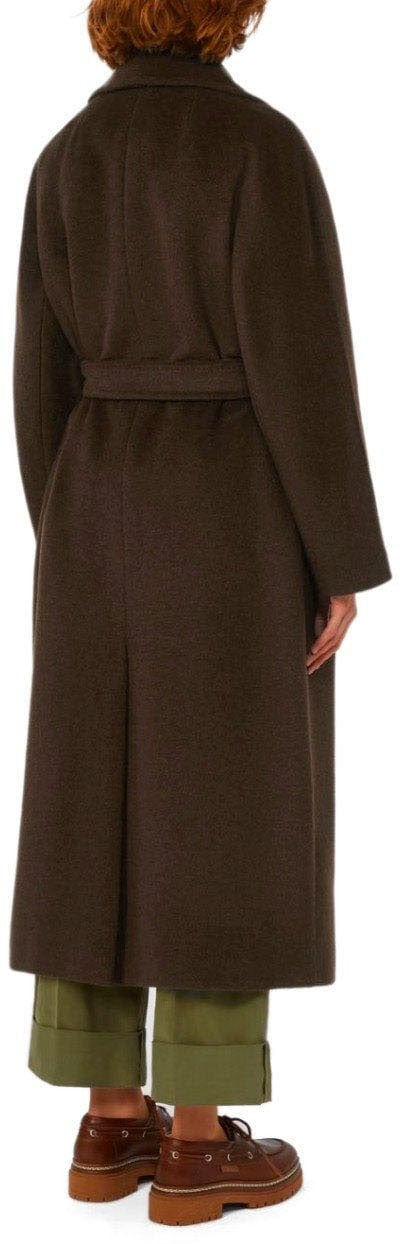 Max Mara MAX MARA WEEKEND TEMPERA CHOCOLATE BELTED COAT Bruin